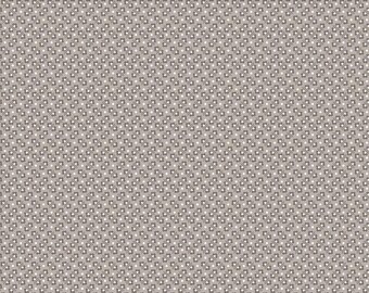 SALE Calico Flowerbed C12853 Pewter - Riley Blake Designs - Lori Holt - Floral Flowers Geometric - Quilting Cotton Fabric