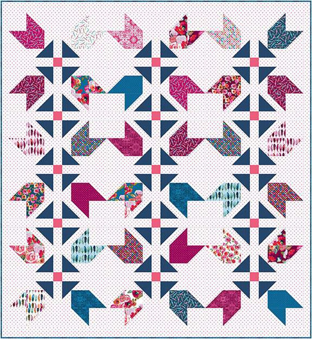 Montgomery Quilt PATTERN P196 by Meadow Mist Designs Riley Blake