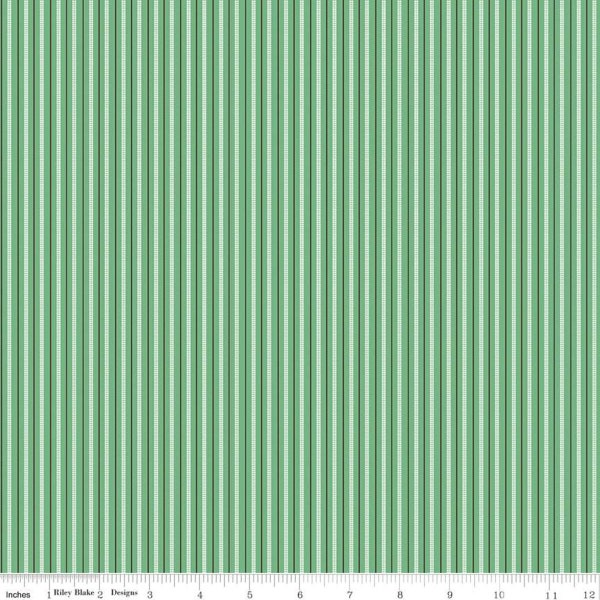 SALE Prairie Ticking C12306 Alpine by Riley Blake Designs - Stripes Striped Stripe - Lori Holt - Quilting Cotton Fabric