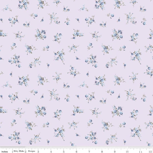 Tela floral morada "Amanecer en la pradera" - C17683 - Tela de algodón para patchwork de Riley Blake