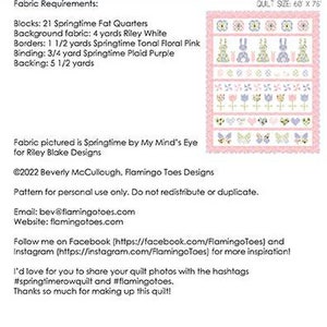 SALE Sweet Spring Row Quilt PATTERN P138 by Beverly Mccullough - Riley ...
