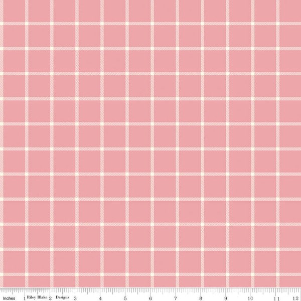 SALE Sweetbriar Plaid C14024 Pink by Riley Blake Designs - 1" Plaid Pattern - Quilting Cotton Fabric