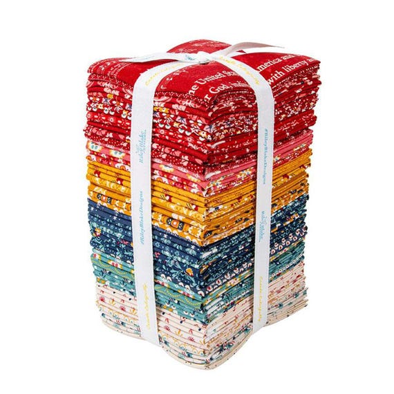 SALE Americana Fat Quarter Bundle 52 pieces - Riley Blake Designs -  Precut - Lori Holt - Quilting Cotton Fabric