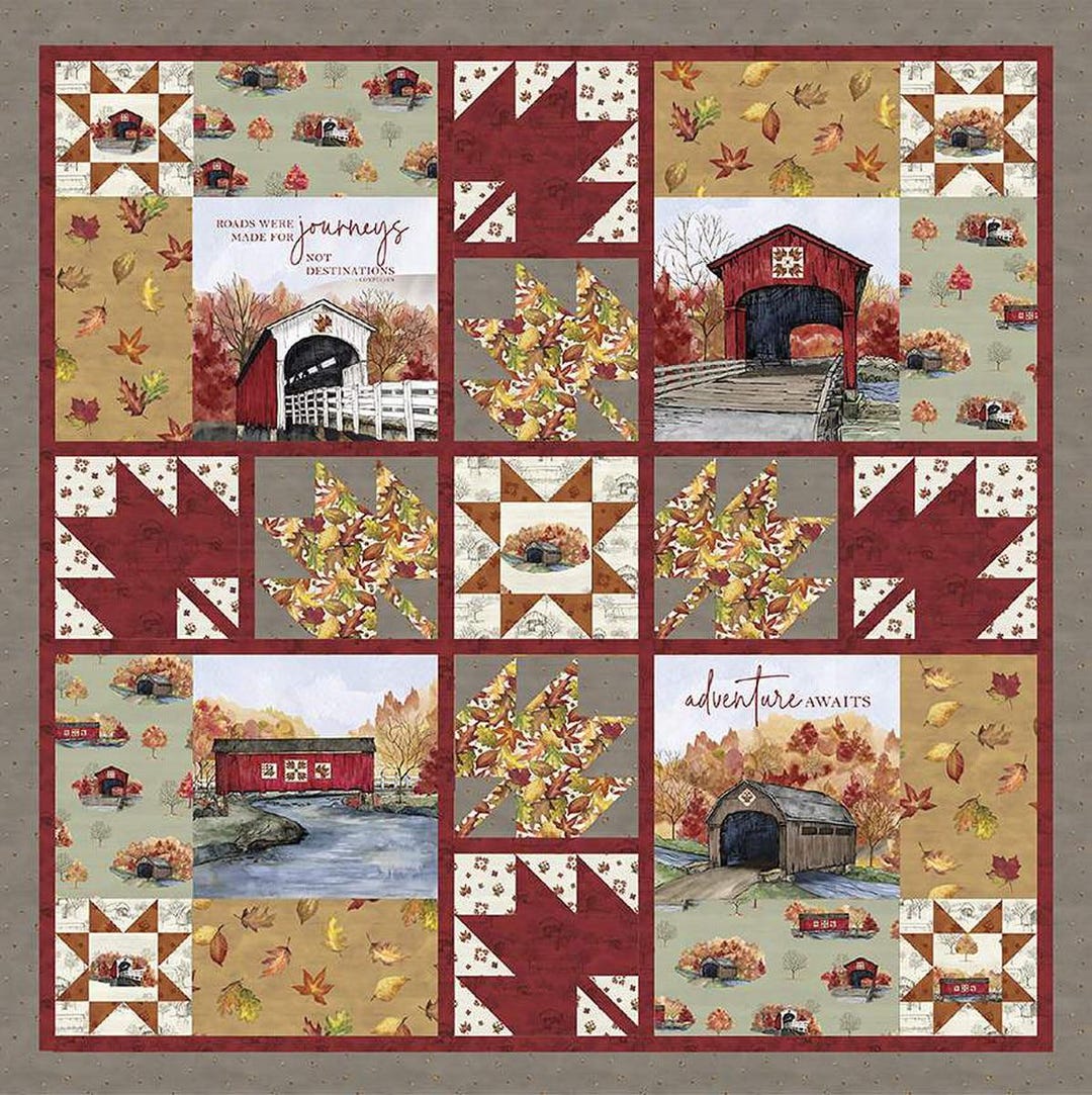 SALE Fall Journeys Quilt Kit - Riley Blake Designs - Pattern Fabric ...