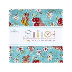 Stitch Charm Pack 5&quot; Stacker Bundle - Riley Blake Designs - 42 piece Precut Pre cut - Lori Holt - Quilting Cotton Fabric