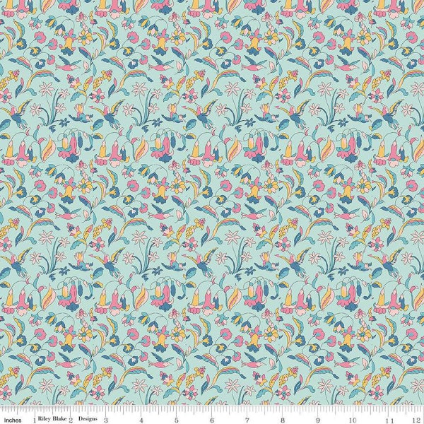 The Collector's Home Nature's Jewel Flora and Fauna C 01666804C - Riley Blake - Floral - Liberty Fabrics - Quilting Cotton Fabric