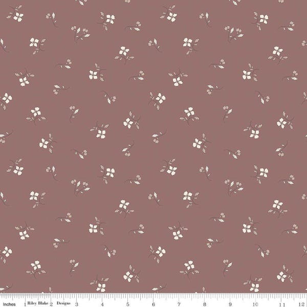 Tela de algodón para patchwork Charmed & Treasured Iris Canyon Rose Gray Floral Cloth - C18162 - Riley Blake