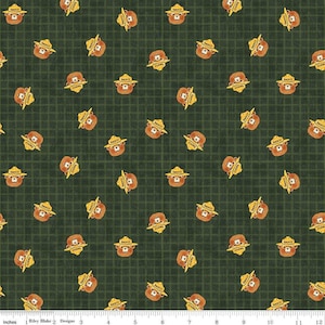 Friends of Smokey Bear Smokey Head Toss C16505 Forest - Riley Blake Designs - Only You - Quilting Cotton Fabric - Licensed Product