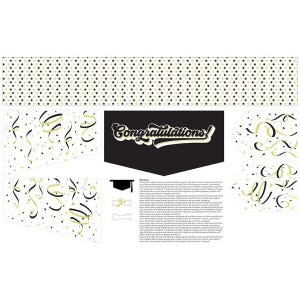 SALE Mantel Runner of the Month & More Home Decor LARGE Panel HD15522 Congratulations - Riley Blake - Celebrate - Quilting Cotton Fabric