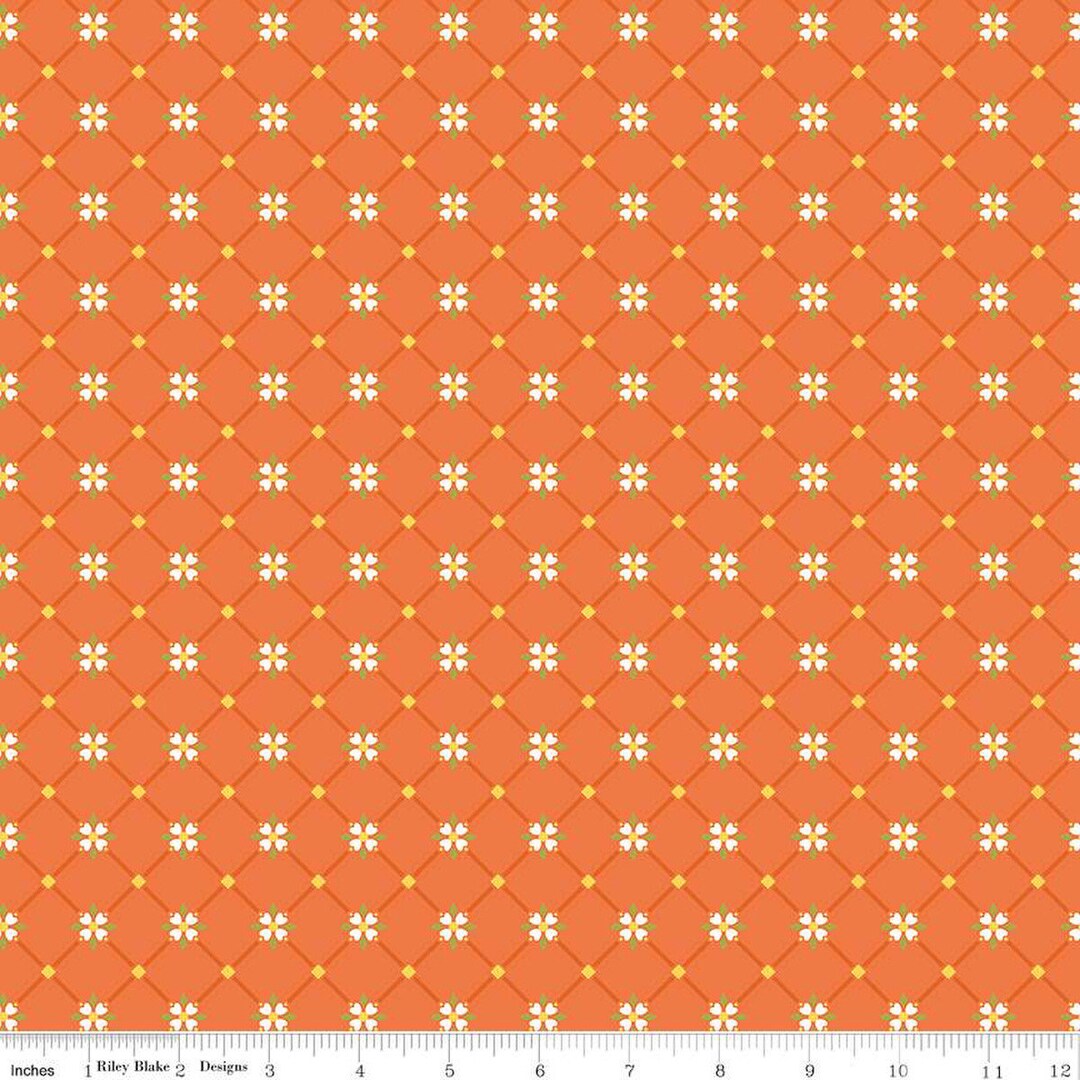 Fall Crosshatch Autumn Afternoon Crosshatch C14876 Orange - Riley Blake Designs - Fall ...