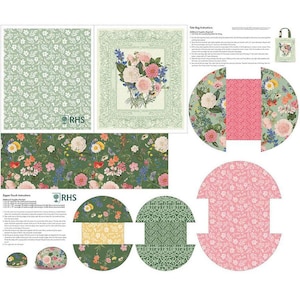 Nature&#39;s Portrait Apron Panel PD15677 by Riley Blake - DIGITALLY PRINTED - Flowers Floral - Cotton Fabric - Licensed Product