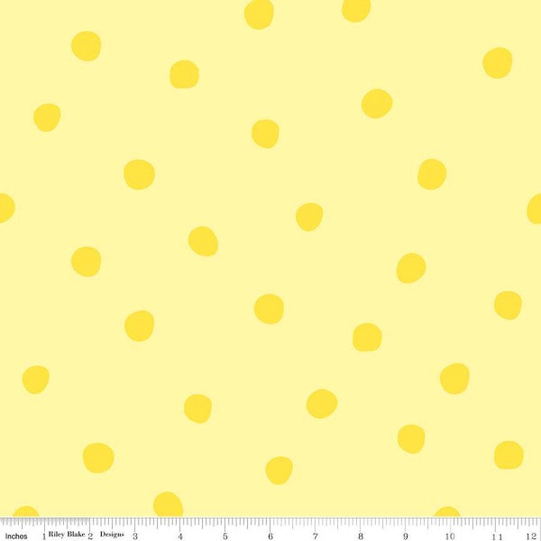 SALE Sunny Skies Dots C14631 Sun by Riley Blake Designs - Polka Dot Dotted Tone-on-Tone - Quilting Cotton Fabric