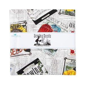 SALE Sewing Seeds III Layer Cake 10&quot; Stacker Bundle - Riley Blake - 42 piece Precut Pre cut - J. Wecker Frisch - Quilting Cotton Fabric