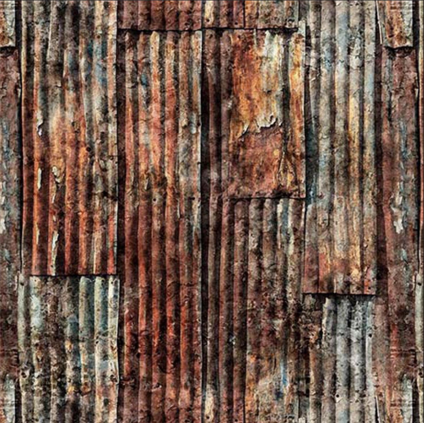 Earthly Delights Metal Cladding 31322 Multi X - - QT Fabrics - Metal ...