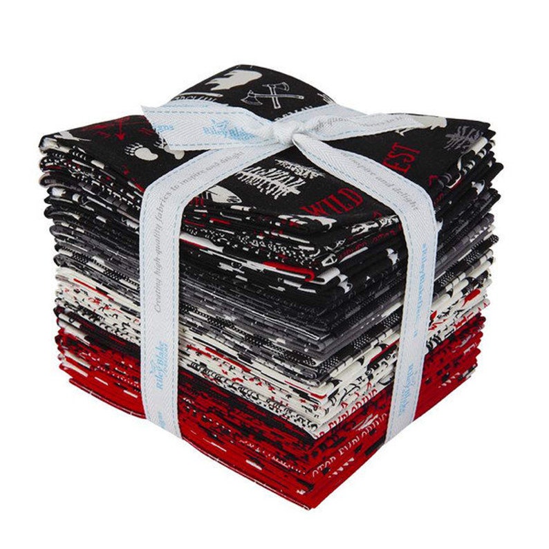 Wild at Heart Fat Quarter Bundle 24 pieces Free US Shipping Riley Blake Designs Outdoors Quilting Cotton Fabric Pre cut Precut