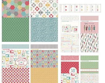 My Happy Place Home Decor CANVAS Zippy Bags LARGE Panel HD11216 - Riley Blake Designs - Lori Holt - Lightweight Canvas Cotton