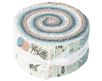 SALE All About Christmas 2.5 Inch Rolie Polie Jelly Roll 40 pieces - Riley  Blake - Precut Pre cut Bundle - Quilting Cotton Fabric