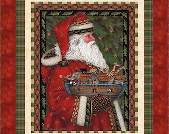 Santa and Ark Panel Quilt Kit Christmas Pattern - KT-17980 - Riley Blake Quilting Cotton Fabric