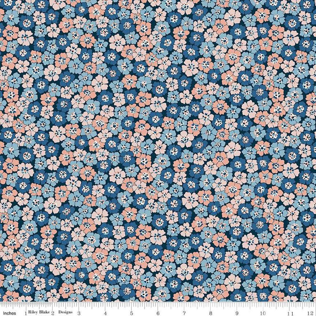 Denim Florals 01667405A Spring Flourish A - Riley Blake Designs