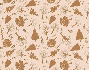 FLANNEL Into the Woods Trees F16793 Cream - Riley Blake Designs - Plants Nature Outdoors Foliage - FLANNEL Cotton Fabric
