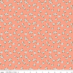 SALE Homemade Blossoms C13724 Coral by Riley Blake Designs - Floral Flowers - Quilting Cotton Fabric