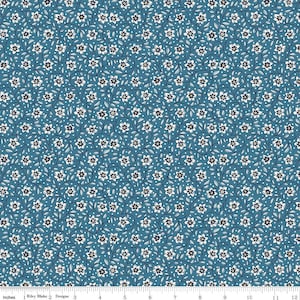 Denim Florals 01667406A Lily Trail A - Riley Blake Designs - Floral Flowers - Liberty Fabrics - Quilting Cotton Fabric