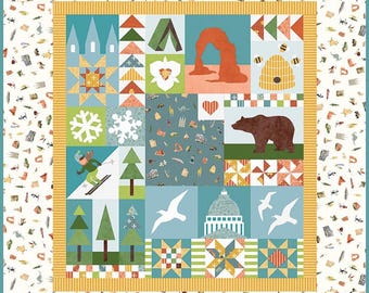 SALE Utah Boxed Quilt Kit State Monuments Pattern - Riley Blake Designs - Quilting Cotton Fabric
