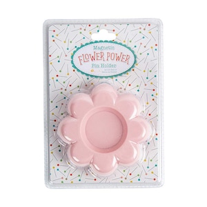 May include: Pink magnetic flower-shaped pin holder with the text "Magnetic Flower Power Pin Holder" on the packaging.