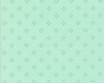 SALE FLANNEL Sherbet Sunshine Flan Diamond 29225 Sea Glass - Moda Fabrics - Crosses X's Lines - FLANNEL Cotton Fabric