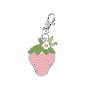 Lori Holt Enamel Happy Charm ST-24596 Strawberry - Riley Blake Designs - Approximately 1&quot; x 1 1/2&quot;