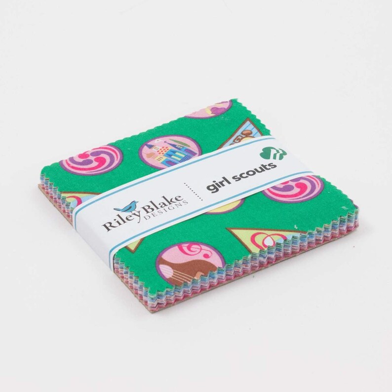 42 piece Precut Pre cut Scouting Riley Blake Designs Girl Scouts Charm Pack 5 Stacker Bundle Quilting Cotton Fabric