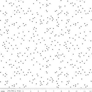 SALE Blossom Black on White by Riley Blake Designs - Black and White - Quilting Cotton Fabric