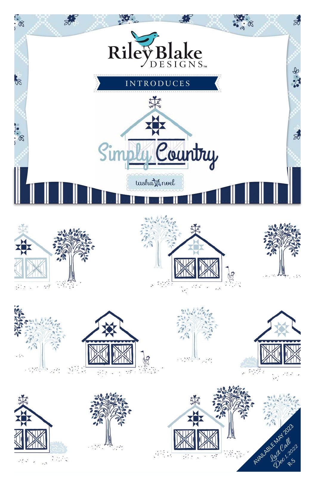 Simply Country by Tasha Noel for Riley Blake Designs 8 Pieces Fat Quarter  Bundle 18 X 22 Precuts. 