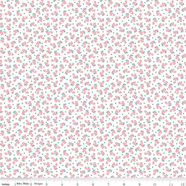 SALE Storytime 30s Ducks C13860 Pink by Riley Blake Designs - Ducks Dots - Quilting Cotton Fabric