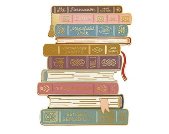 SALE Jane Austen Stacked Books Needle Minder Book Magnet 4" x 4" ST-42314 - Riley Blake Designs - Licensed Product