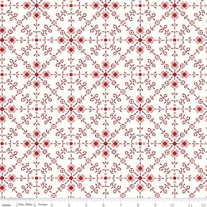 3 yard Cut - SALE Bee Plaids Homemade WIDE BACK WB12040 Red - Riley Blake Designs - 107/108&quot; Wide Floral Flowers - Quilting Cotton Fabric
