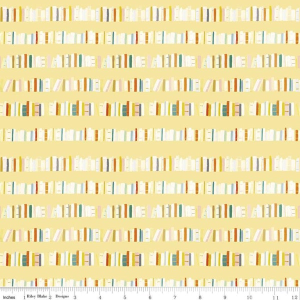 SALE The Littlest Family's Big Day Library C11495 Yellow - Riley Blake Designs - Books Emily Winfield Martin - Quilting Cotton Fabric