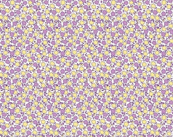 SALE Storytime 30s Dots Floral C13865 Purple - Riley Blake Designs - Flowers - Quilting Cotton Fabric