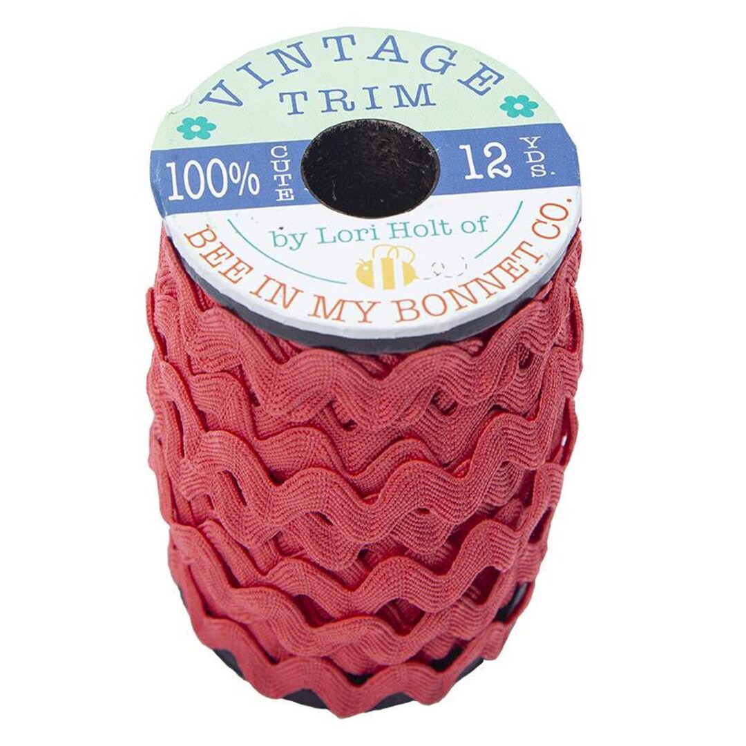 Lori Holt Vintage Trim Large on Wooden Spool STVT-2658 Tea Rose Riley ...