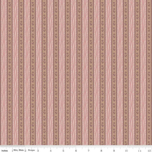 OFERTA Tela Emma Mrs. Bates Floral Stripe C16538 - Tela de algodón para patchwork Riley Blake - Producto con licencia oficial