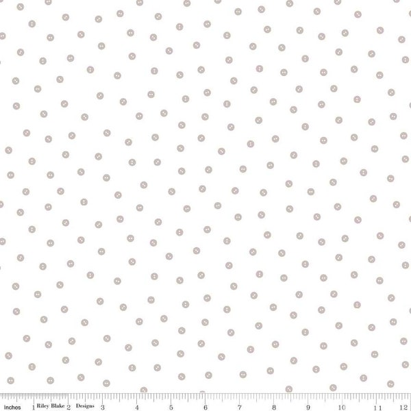 Hush Hush 2 Baby Buttons C12883 - Riley Blake Designs - Low-Volume Sewing - Quilting Cotton Fabric