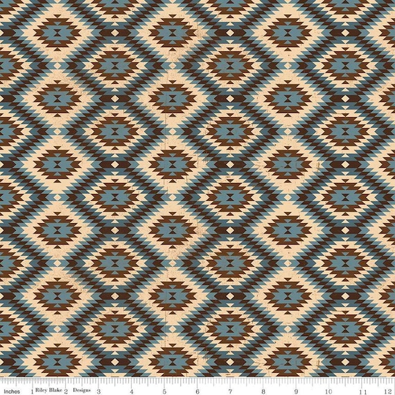 SALE John Wayne American West Southwest C16621 Denim - Riley Blake Designs - Quilting Cotton Fabric - Licensed Product