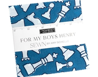SALE For My Boys Henry Charm Pack 5" Stacker Bundle - Moda Fabrics - Boy - 42-Piece Precut  - Quilting Cotton Fabric