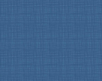 Textura C610 Denim - Riley Blake Designs - Azul con cuadrícula irregular tono sobre tono - Tela de algodón para acolchado