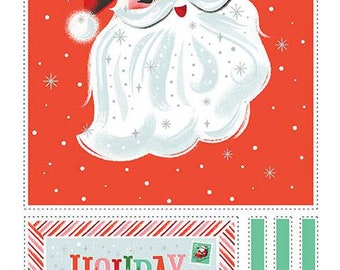 Twas Holiday Mail Bag Panel SP13468 SPARKLE - Riley Blake Designs - Christmas Silver SPARKLE - Quilting Cotton Fabric