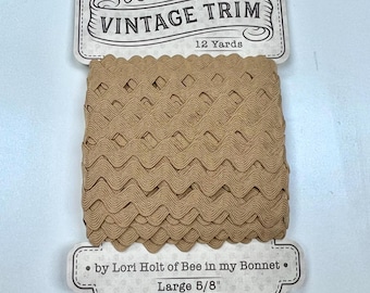SALE Lori Holt Vintage Trim Large on Spool STVT-8537 Nutmeg - Riley Blake Designs - 12 Yards of 5/8" Polyester Trim