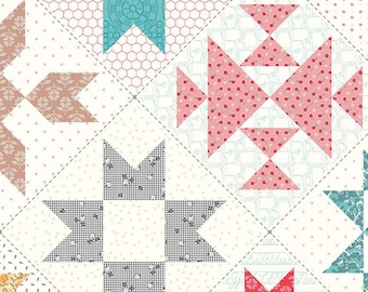3-Yard Cut - SALE Stitch Cheater Multi Printed Quilt Blocks 108" WIDEBACK - WB14500 - Riley Blake Quilting Cotton Fabric