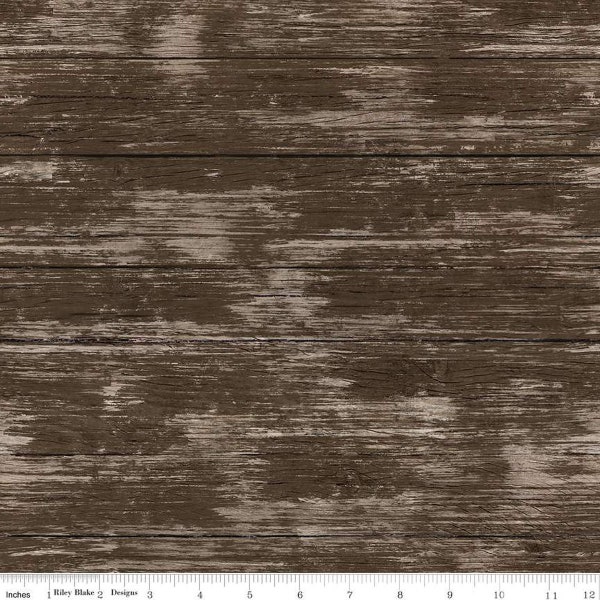 SALE Spring Barn Quilts Barnwood C14334 Brown - Riley Blake Designs - Weathered Wood - Quilting Cotton Fabric