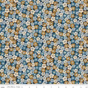 Denim Florals 01667405B Spring Flourish B - Riley Blake Designs - Floral Flowers - Liberty Fabrics - Quilting Cotton Fabric