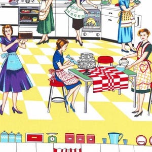 SALE Home Ec CX0939-YELL-D by Michael Miller - Kitchen Women Sewing Traditional - Quilting Cotton Fabric